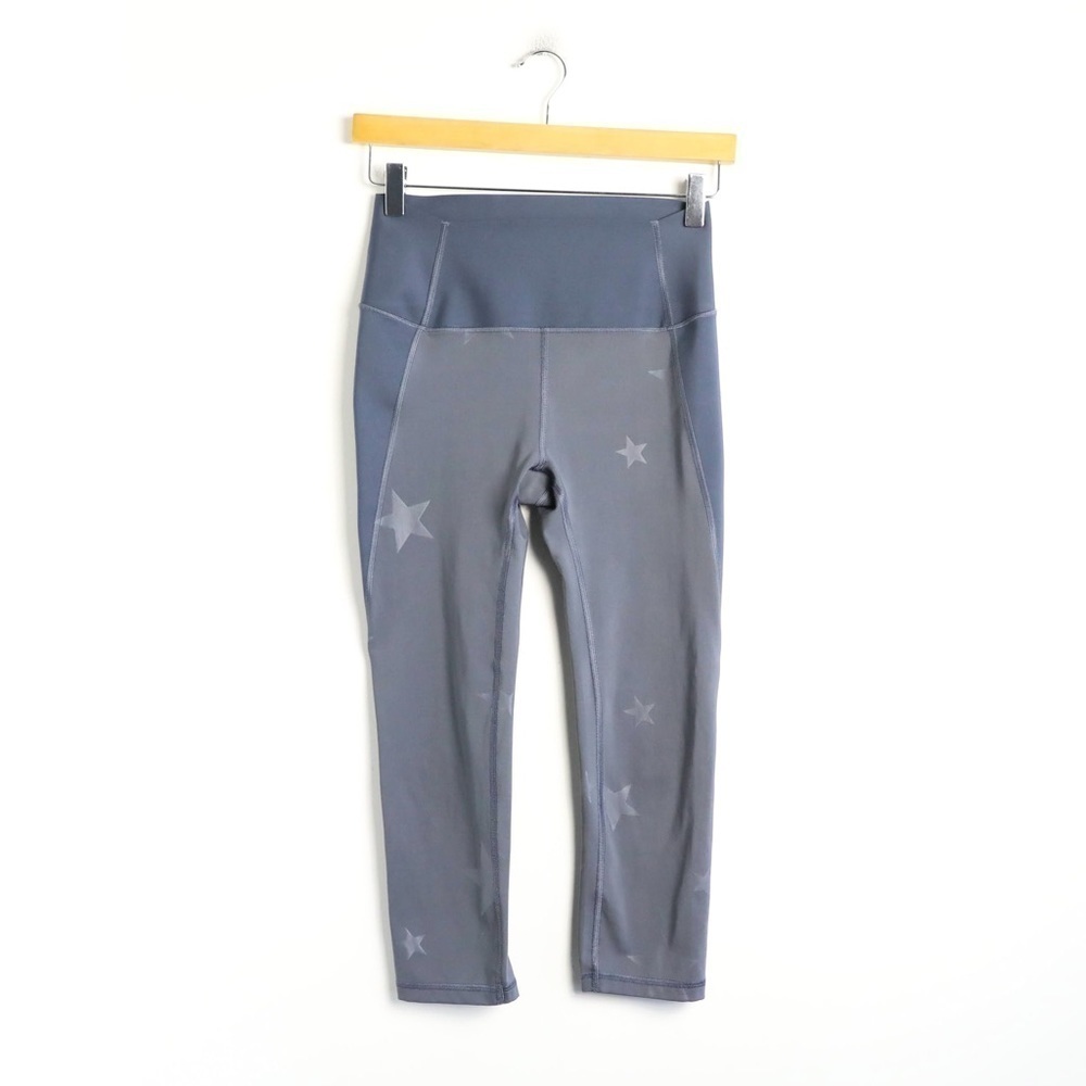 Gap Fit Sculpt compression leggings grey stars gym sport yoga workout pilates S